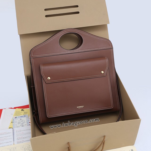 Burberry專門店新款大號41cm撲克包 巴寶莉全皮手拎側背女包 yxb1001